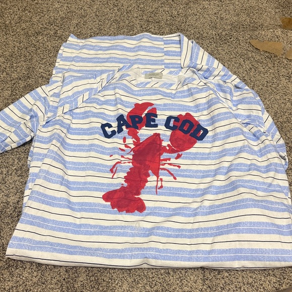 NWOT Free People Ragabond Cape Cod Lobster Stripe Dress By the Sea Maxi Tee - Picture 4 of 4